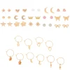 Gold-tone & Charm Earrings Set - 20 Pack
