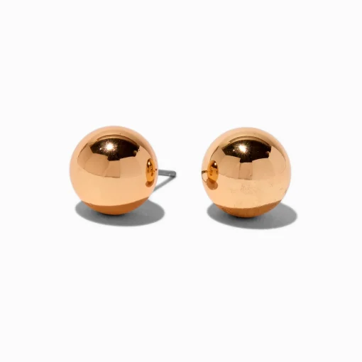 Gold-tone Ball Stud Earrings
