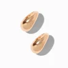 Gold-tone Bean 15mm Hoop Earrings