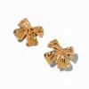Gold-tone Bow Clip-On Earrings