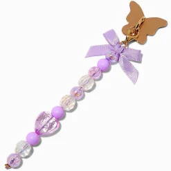Gold-tone Butterfly & Lilac Bow Sticker Charm