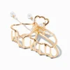 Gold-tone Butterfly Pearl Medium Hair Claw