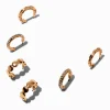 Gold-tone Chain, Crystal & Dot Earring Stackables Set - 3 Pack
