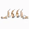 Gold-tone Crystal Earring Stackables Set - 3 Pack