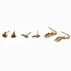 Gold-tone Crystal S'mores Earring Stackables Set - 3 Pack