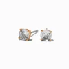 Gold-tone Cubic Zirconia 5mm Round Stud Earrings