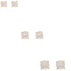 Gold-tone Cubic Zirconia 4mm, 5mm, & 6mm Round Stud Earrings - 3 Pack