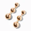 Gold-tone Graduated Ball Linear Drop Earrings Earrings