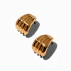 Gold-tone Illusion Bean Stud Earrings