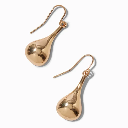 Gold-tone Liquid Drop Earrings