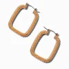 Gold-tone Mesh Square 40mm Hoop Earrings