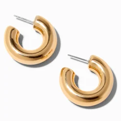 Gold-tone 30mm Chunky Hoop Earrings