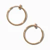 Gold-tone 20mm Clip-On Hoop Earrings