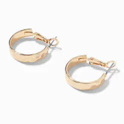 Gold-tone 20mm Flat Hoop Earrings