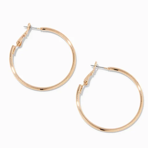 Gold-tone 40mm Hoop Earrings