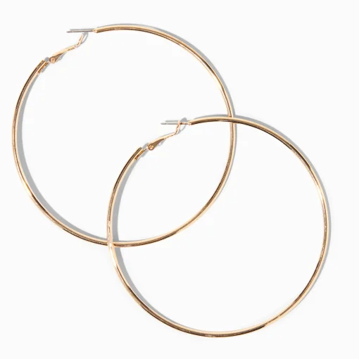 Gold-tone 80mm Hoop Earrings