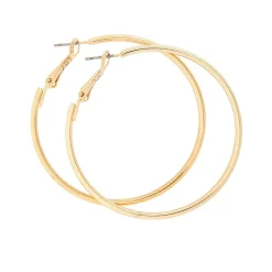 Gold-tone 50mm Hoop Earrings