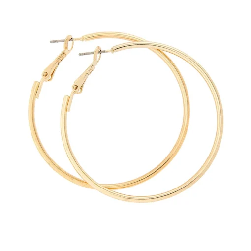 Gold-tone 50mm Hoop Earrings