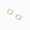 Gold-tone 10mm Huggie Hoop Earrings