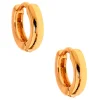 Gold-tone 10mm Huggie Hoop Earrings