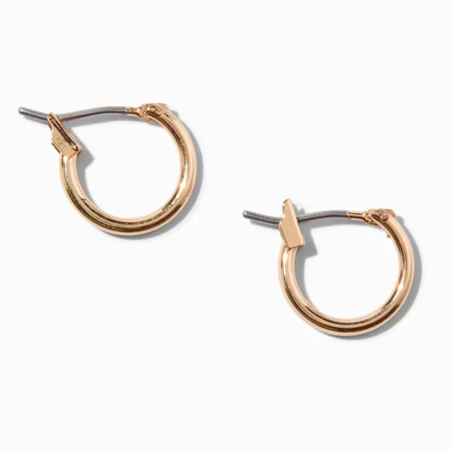 Gold-tone 10mm Mini Hoop Earrings