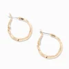 Gold-tone 25mm Molten Hoop Earrings