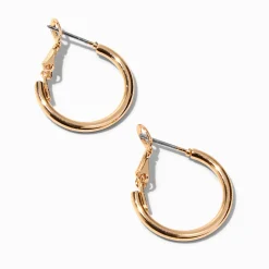 Gold-tone 20mm Tube Hoop Earrings