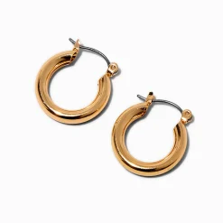 Gold-tone 20mm Tube Hoop Earrings