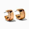 Gold-tone 10mm Wide Hoop Earrings