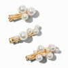 Gold-tone Pearl Cluster Hair Clips - 3 Pack