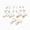 Gold-tone Pretty Hoops & Studs Earrings Set - 9 Pack