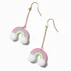 Gold-tone Rainbow 2" Drop Earrings
