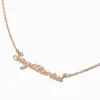 Gold-tone Script Zodiac Pendant Necklace - Sagittarius