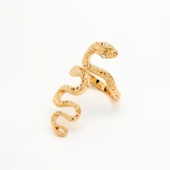 Gold-tone Snake Statement Ring