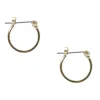 Gold-tone Square Edge 15mm Hoop Earrings
