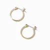 Gold-tone Squared 15mm Hoop Earrings