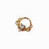 Gold-tone Stainless Steel Cubic Zirconia 16G Chandelier Daith Earring