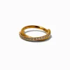 Gold-tone Stainless Steel Cubic Zirconia Twister 18G Cartilage Clicker Earring