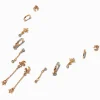 Gold-tone Star & Moon Earring Stackables Set - 6 Pack