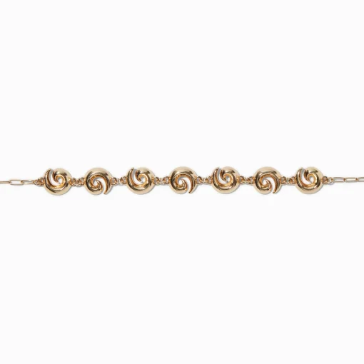 Gold-tone Swirl Choker Necklace