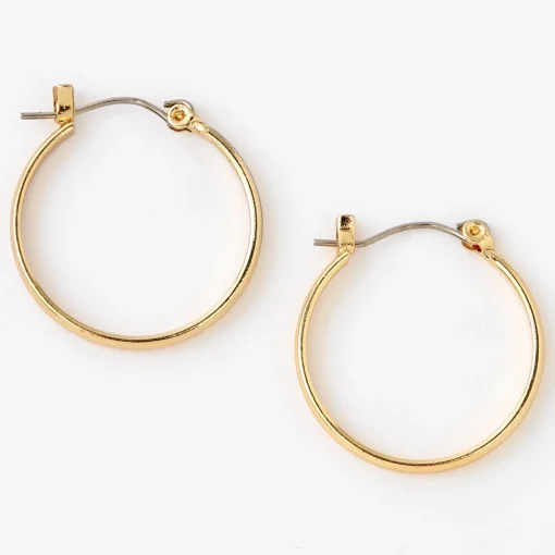 Gold-tone Thick 25mm Hoop Earrings