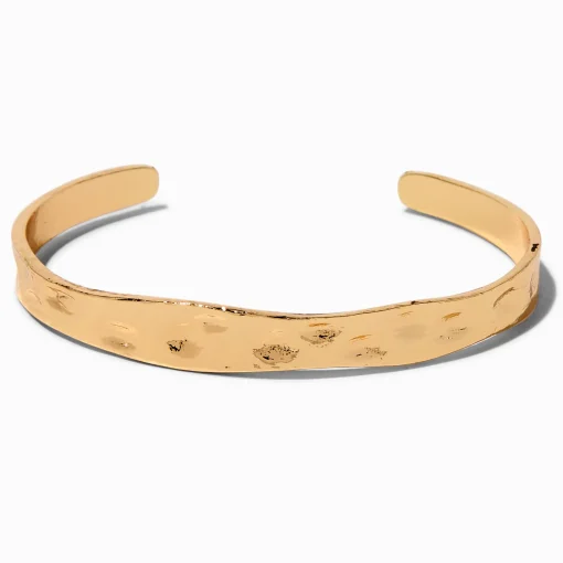 Gold-tone Wavy Cuff Bracelet