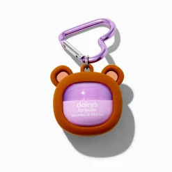 Grape Bear Carabiner Lip Balm Keychain