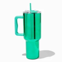 Green Chrome Stainless Steel Handled Tumbler