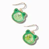 Green Frog Shaker Drop Earrings