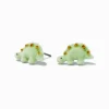 Green Fuzzy Dinosaur Stud Earrings