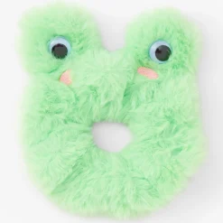Green Medium Faux Fur Frog Hair Scrunchie