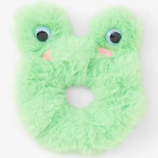 Green Medium Faux Fur Frog Hair Scrunchie