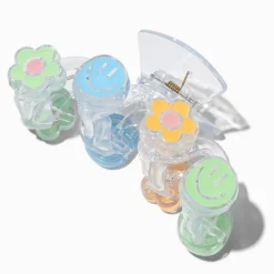 Happy Face Flower Hair Claw