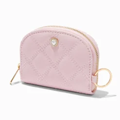 Heart Quilted Pink Wallet